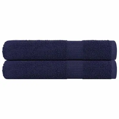 vidaXL Brisače 2 kos modra 100x200 cm 360 g/m² 100% bombaž