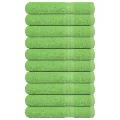vidaXL Brisače za savno 10 kos zelena 80x200 cm 360 gsm 100% bombaž