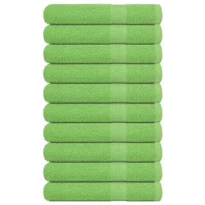 vidaXL Brisače za savno 10 kos zelena 80x200 cm 360 gsm 100% bombaž