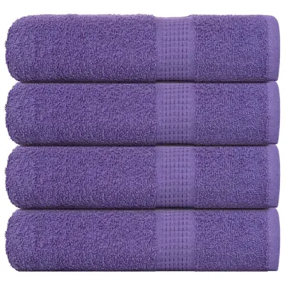 vidaXL Brisače za tuširanje 4 kos vijolična 70x140 cm 360 g/m² bombaž