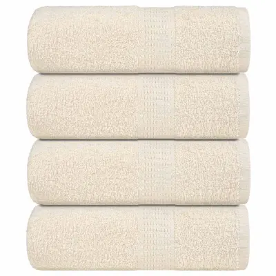 vidaXL Brisače 4 kos krem 30x30 cm 360 gsm 100% bombaž