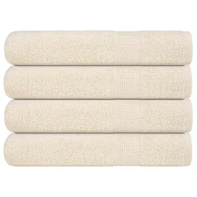vidaXL Brisače za savno 4 kos krem 80x200 cm 360 gsm 100% bombaž