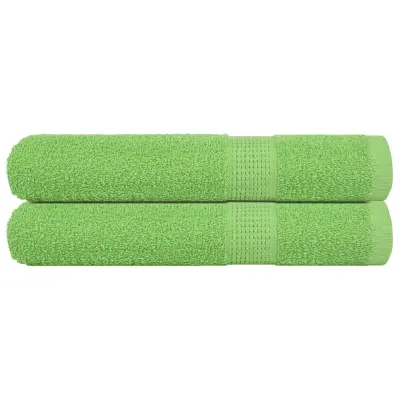 vidaXL Brisače 2 kos zelena 100x200 cm 360 gsm 100% bombaž