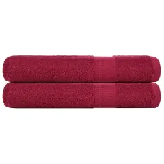 vidaXL Brisače za savno 2 kos bordo 80x200 cm 360 g/m² 100% bombaž
