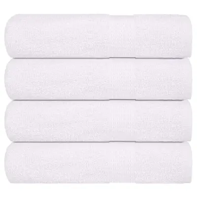vidaXL Kopalne brisače 4 kos bela 100x150 cm 360 g/m² 100% bombaž