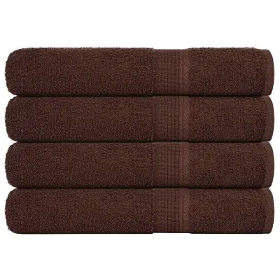 vidaXL Brisače za savno 4 kos rjava 80x200 cm 360 g/m² 100% bombaž