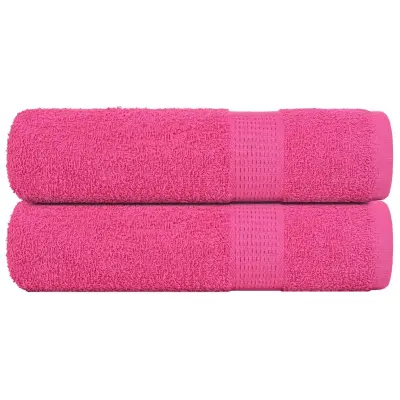 vidaXL Kopalne brisače 2 kos roza 100x150 cm 360 g/m² 100% bombaž