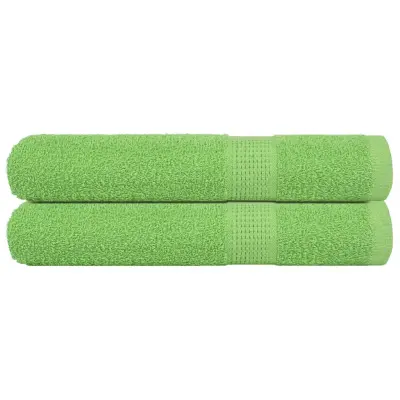 vidaXL Brisače za savno 2 kos zelena 80x200 cm 360 gsm 100% bombaž