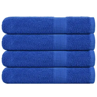 vidaXL Brisače 4 kos modra 100x200 cm 360 g/m² 100% bombaž