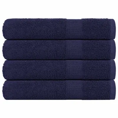 vidaXL Brisače 4 kos modra 100x200 cm 360 g/m² 100% bombaž