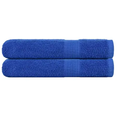 vidaXL Brisače 2 kos modra 100x200 cm 360 g/m² 100% bombaž