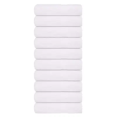 vidaXL Kopalne brisače 10 kos bela 100x150 cm 360 g/m² 100% bombaž