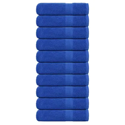 vidaXL Kopalne brisače 10 kos modra 100x150 cm 360 g/m² 100% bombaž