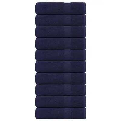 vidaXL Brisače za tuširanje 10 kos modra 70x140cm 360 g/m² 100% bombaž
