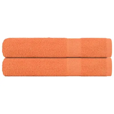 vidaXL Brisače 2 kos oranžna 100x200 cm 360 g/m² 100% bombaž
