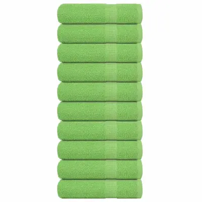 vidaXL Brisače za tuširanje 10 kos zelena 70x140 cm 360 gsm bombaž