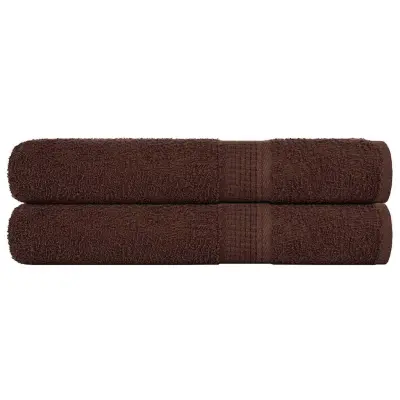 vidaXL Brisače za savno 2 kos rjava 80x200 cm 360 g/m² 100% bombaž