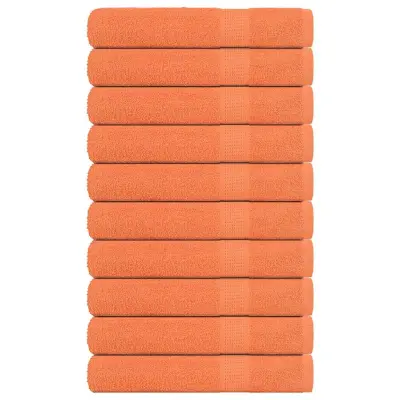 vidaXL Brisače 10 kos oranžna 100x200 cm 360 g/m² 100% bombaž