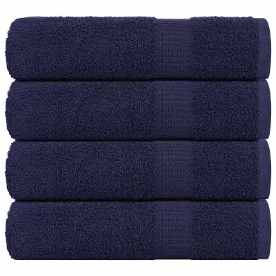 vidaXL Kopalne brisače 4 kos modra 100x150 cm 360 g/m² 100% bombaž