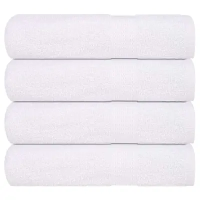 vidaXL Brisače za tuširanje 4 kos bela 70x140 cm 360 g/m² 100% bombaž