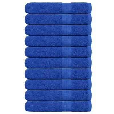vidaXL Brisače za savno 10 kos modra 80x200 cm 360 g/m² 100% bombaž