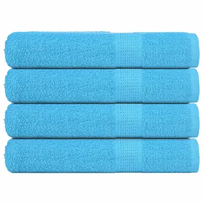 vidaXL Brisače 4 kos turkizna 100x200 cm 360 gsm 100% bombaž