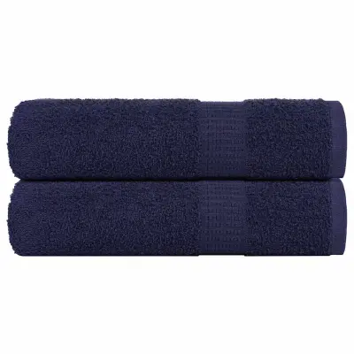vidaXL Kopalne brisače 2 kos modra 100x150 cm 360 g/m² 100% bombaž