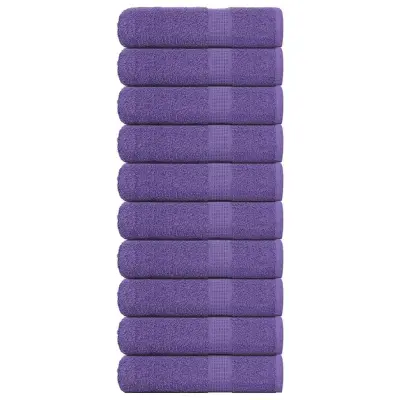 vidaXL Kopalne brisače 10 kos vijolična 100x150cm 360 g/m² 100% bombaž