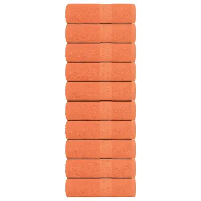 vidaXL Brisače 10 kos oranžna 30x30 cm 360 g/m² 100% bombaž