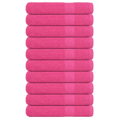 vidaXL Brisače za savno 10 kos roza 80x200 cm 360 gsm 100% bombaž