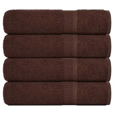 vidaXL Kopalne brisače 4 kos rjava 100x150 cm 360 g/m² 100% bombaž