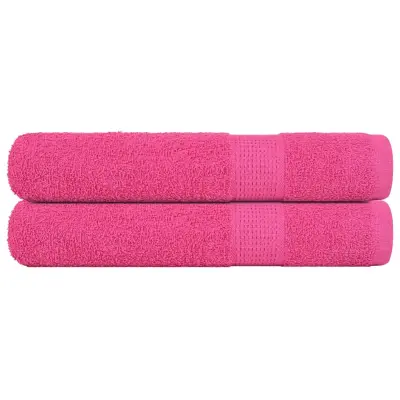 vidaXL Brisače za savno 2 kos roza 80x200 cm 360 gsm 100% bombaž