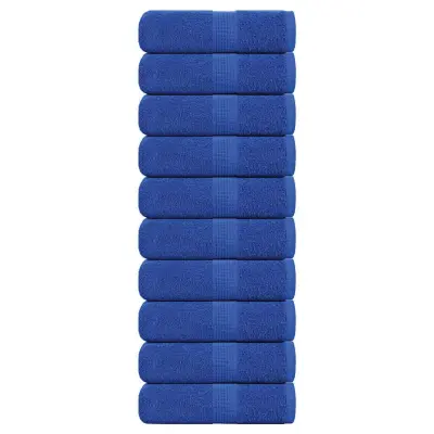 vidaXL Brisače 10 kos modra 30x30 cm 360 g/m² 100% bombaž