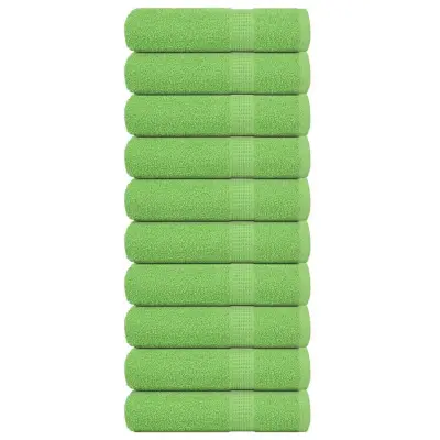 vidaXL Kopalne brisače 10 kos zelena 100x150 cm 360 gsm 100% bombaž