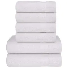 vidaXL Komplet brisač 6-delni bela 360 gsm 100% bombaž