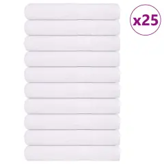 vidaXL Brisače za savno 25 kos bela 80x200 cm 360 g/m² 100% bombaž