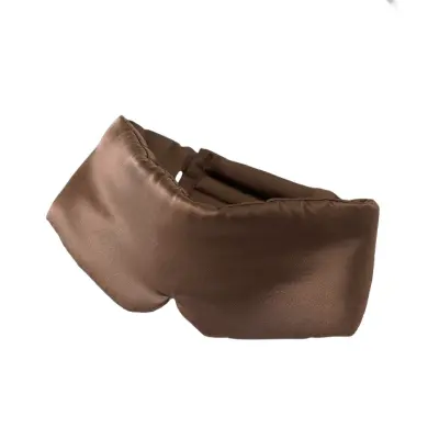Nastavljiva dvostranska svilena maska za oči za moške in ženske coffee