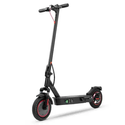 iscooter i9Max 10-palčni električni skuter - 500 W pogon na sprednja kolesa, doseg 30-40 km, dvojno vzmetenje, združljiv z aplikacijo Minirobot, črn