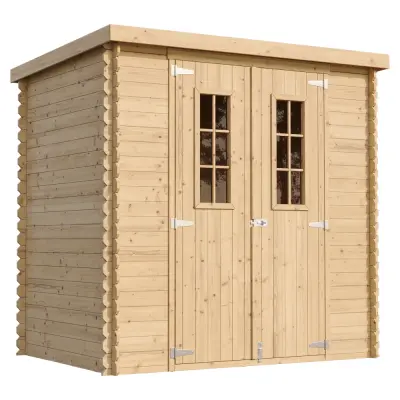 Lesena vrtna lopa - 204x142xH200 cm/2.22 m2 - Vrtna hiša brez podov - TIMBELA M311C