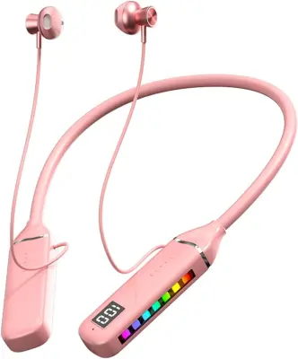 Brezžične slušalke Bluetooth Slušalke z ovratnim trakom Bluetooth 5.3 Vodoodporne ušesne slušalke z magnetnim dizajnom za tek Slušalke HD Stereo Sound