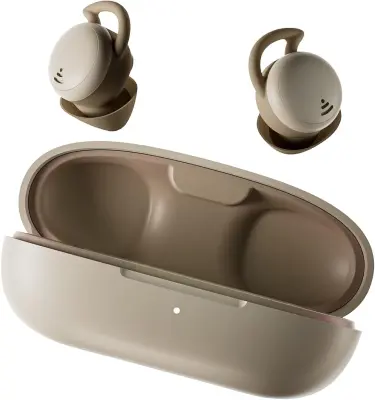 Mini slušalke Bluetooth za spanje za osebe z majhnimi ušesi, brezžične slušalke za v uho Bluetooth 5.3 HiFi stereo slušalke z mikrofonom, rjave barve