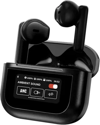Slušalke Bluetooth, zaslon na dotik, upravljanje na dotik, brezžične slušalke IPX4, vodoodporne slušalke, Bluetooth 5.3 s HiFi stereo zvokom, HiFi ste