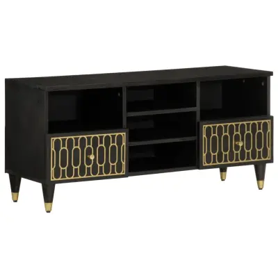 vidaXL TV omarica 100x33x46 cm trden mangov les