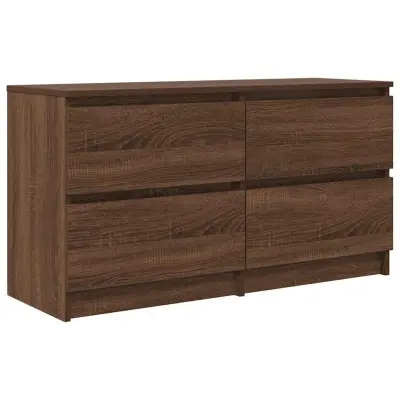 vidaXL TV omarica rjav hrast 100x35x54 cm inženirski les