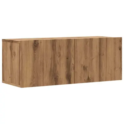 vidaXL Stenska TV omarica artisan hrast 80x30x30 cm inženirski les