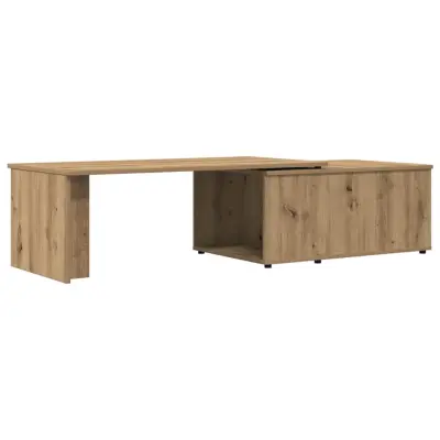vidaXL Klubska mizica artisan hrast 150x50x35 cm inženirski les