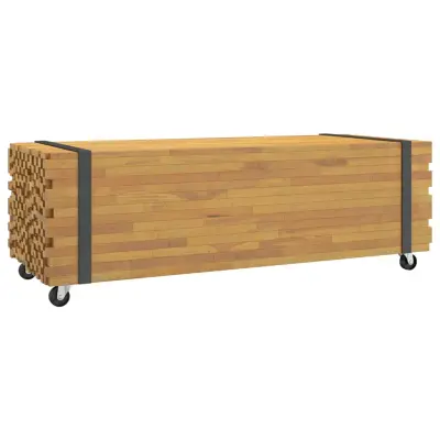 vidaXL Klubska mizica 110x45x35 cm trdna tikovina