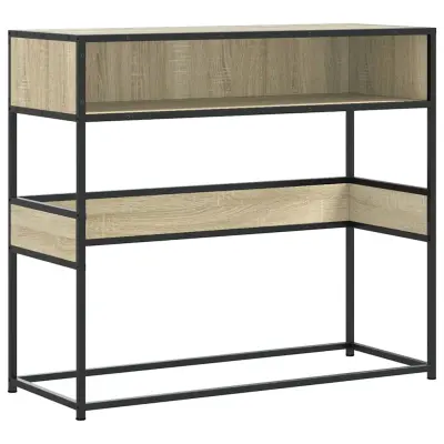 vidaXL Klubska mizica sonoma hrast 90x35x80 cm inženirski les