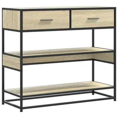 vidaXL Klubska mizica sonoma hrast 90x35x80 cm inženirski les
