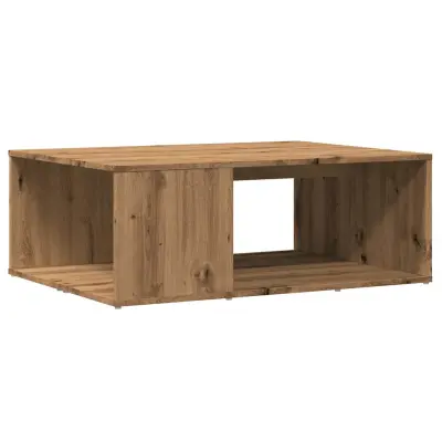 vidaXL Klubska mizica artisan hrast 90x67x33 cm inženirski les